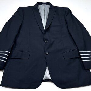 Brooks Brothers NetJets Pilots Sport Coat Men's 42S Navy Suit Jacket Blazer